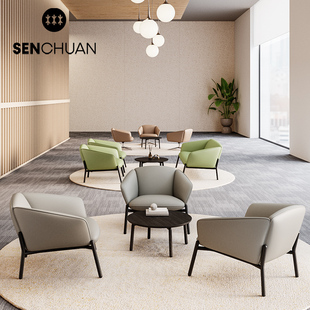森川旋转沙发意式 科技皮Sofa酒店贵宾接待会客休息区创意沙发组合