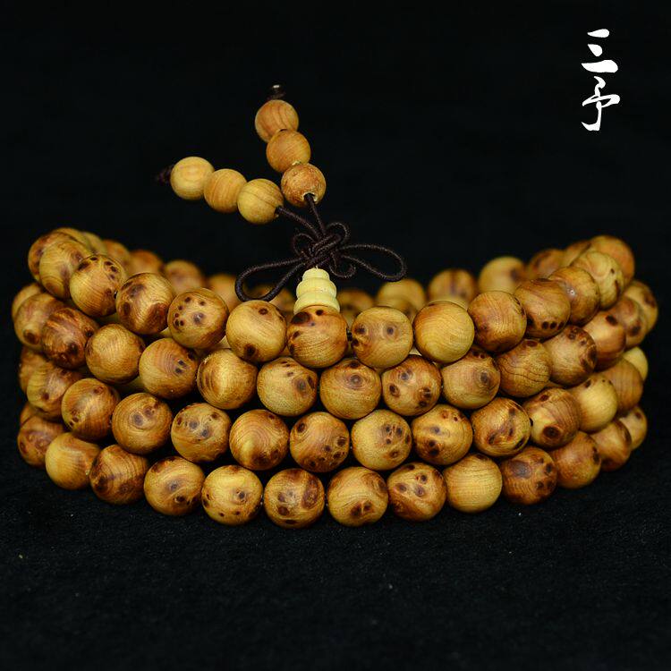 太行崖柏手串手链雀眼瘤疤木佛珠念珠男女高油老料陈化老108颗
