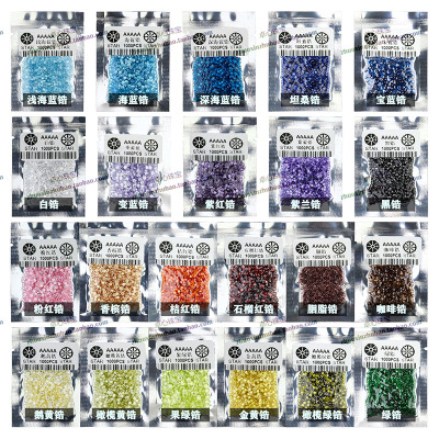 圆形尖底锆石多色组合1000颗 手表饰品镶嵌补钻合成彩锆裸石0.8-3