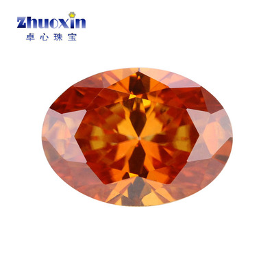 蛋形合成莫桑石芬达色裸石