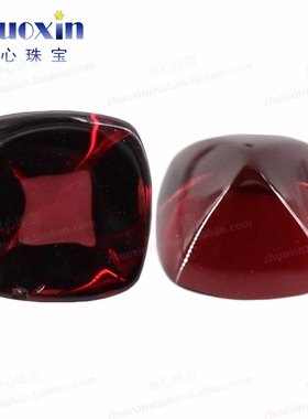 天然紫色镁铝石榴石肥正方 糖塔糖包山平底紫石榴石偏红裸石