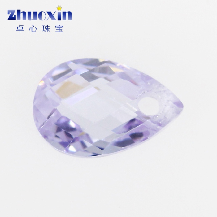 diy蓝色裸石水滴形戒面