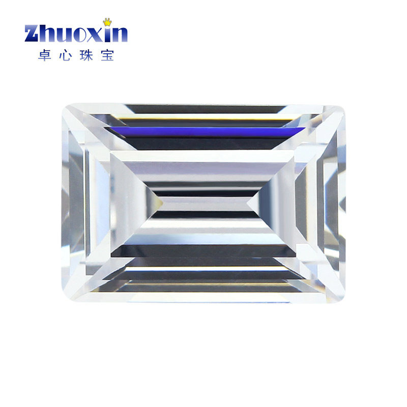 diy长方形白色透明钻石手表戒面