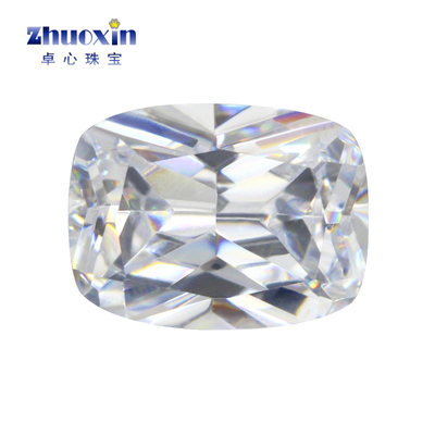 肥长方白色锆石仿钻戒指主石diy