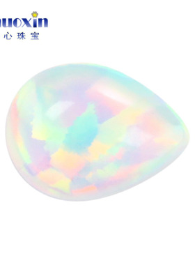 欧泊石梨形平底素面澳宝#17B1