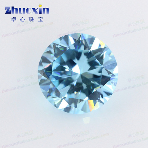 圆形浅海蓝宝石仿真钻