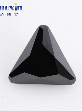 黑色合成锆石倒三角裸石