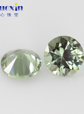 浅绿色圆形149#绿尖晶裸石 饰品戒指合成宝石配石蜡镶0.8~4.5mm