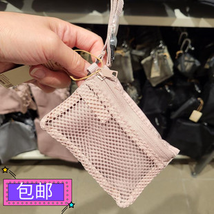 包邮正品MUJI无印良品 聚酯纤维 网眼卡包/零钱包/钥匙包 附挂绳