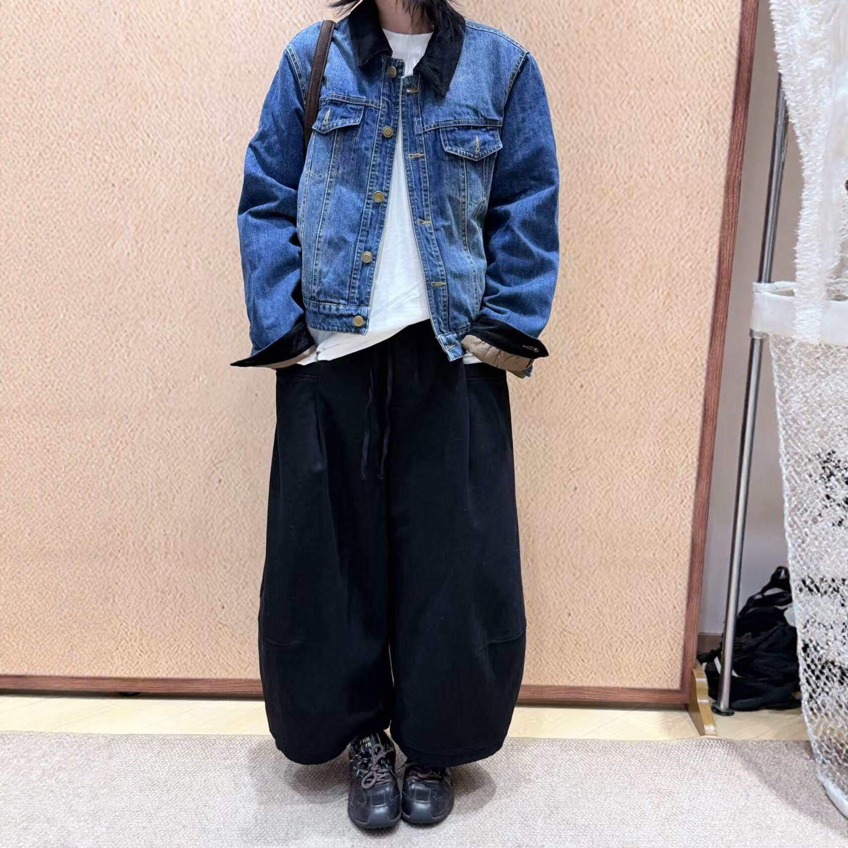 撞色翻领短款牛仔棉衣棉服女欧货2026冬新款时尚百搭显瘦保暖外套