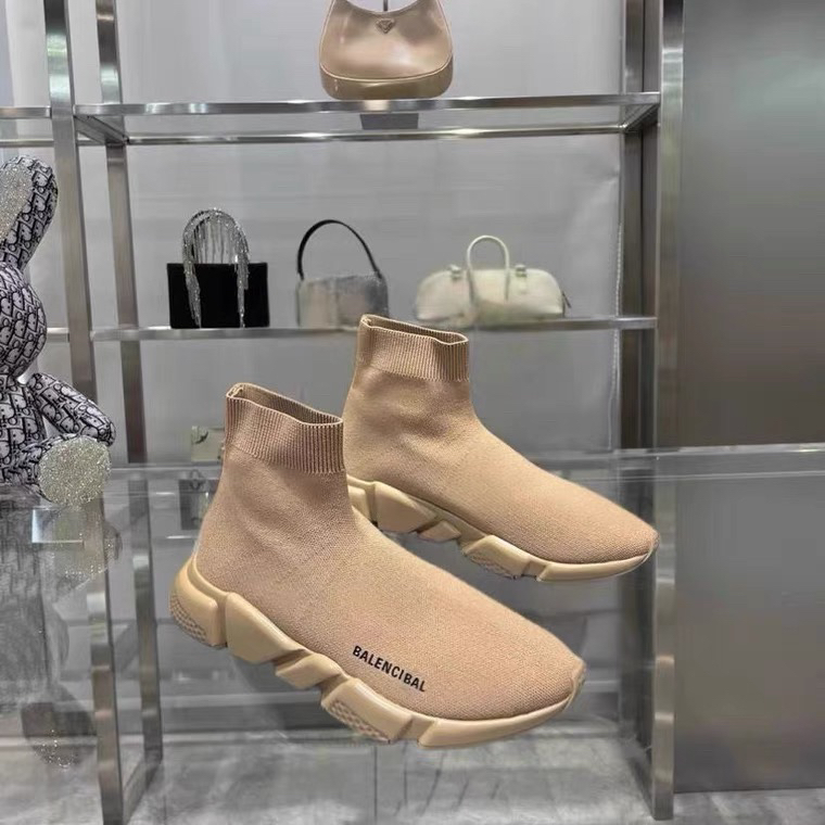 弹力袜子鞋女士鞋子女2024新款秋季百搭ins高帮情侣布鞋休闲鞋男