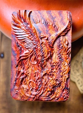 海南黄花梨丹凤朝阳吊坠凤凰项链手机挂件钥匙扣增运招财护身符