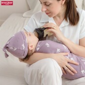 全棉新生儿抱被休闲安抚包巾四季 纯棉防惊跳襁褓产房婴幼儿睡袋 款