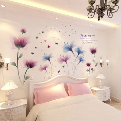 温馨房间卧室背景墙pvc墙画贴纸