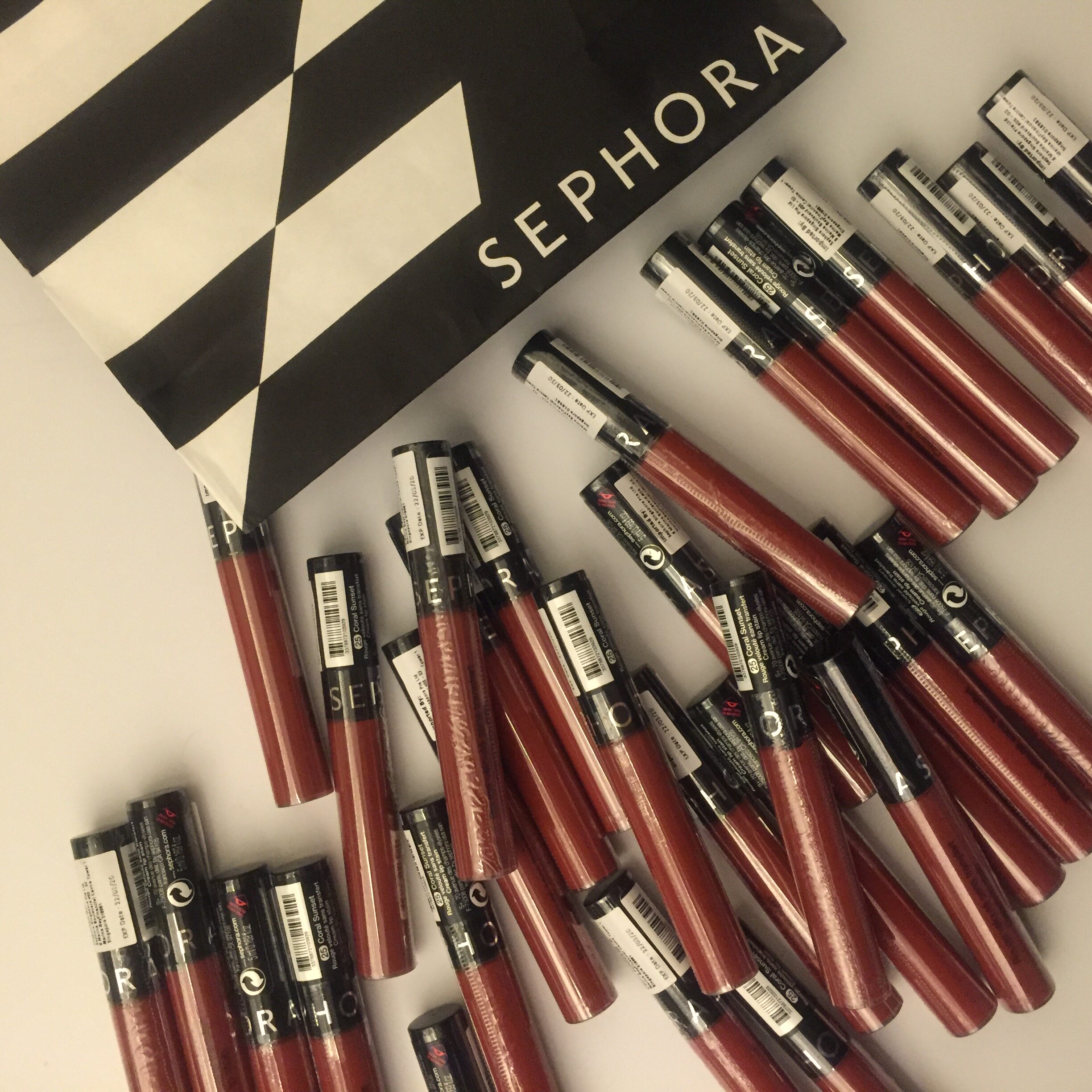 sephora/丝芙兰唇釉口红25 coral sunset/80 honeymoon