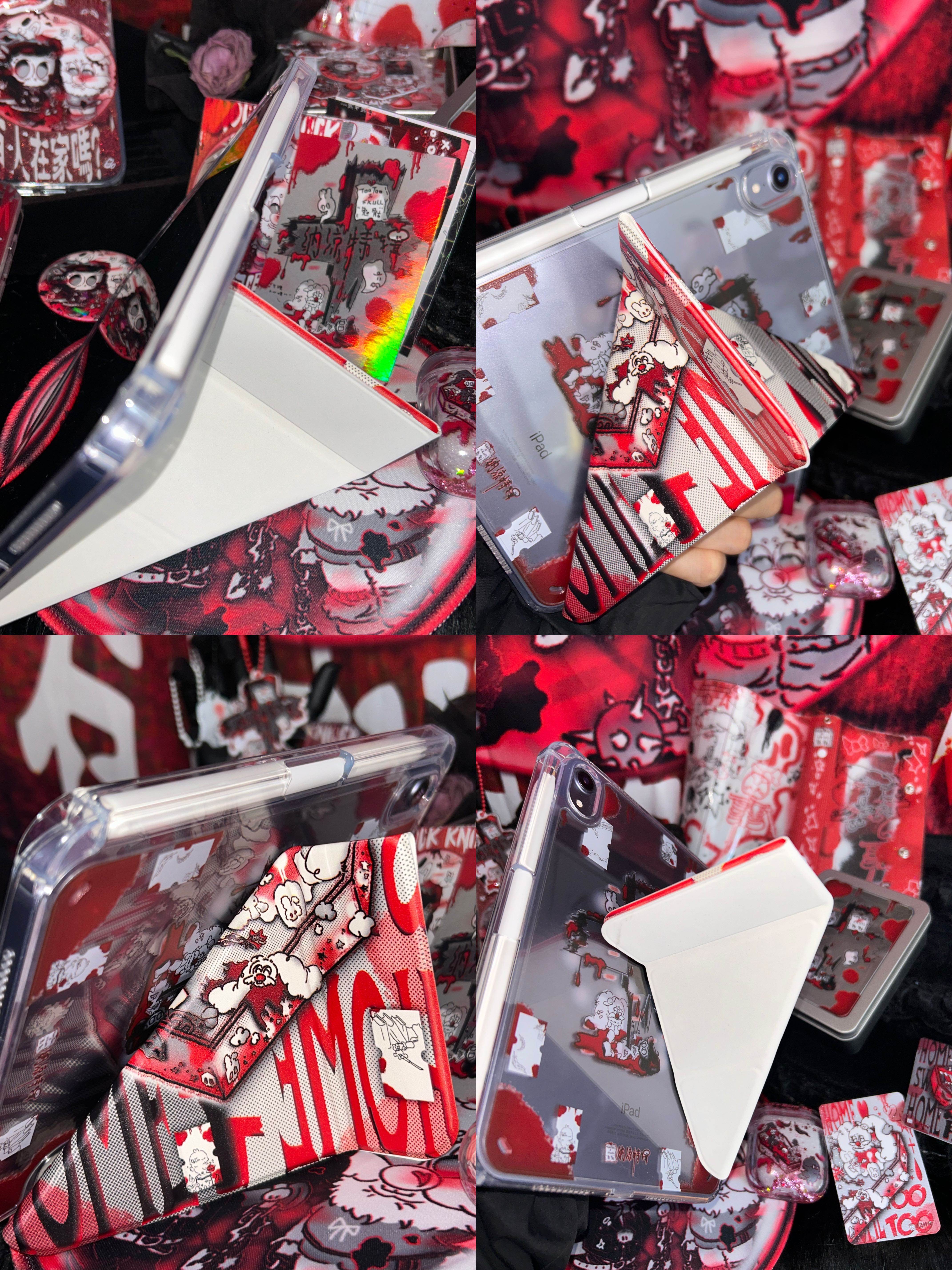 Escape Original "Skull Naliang" Dark Red iPad Case – Bold Protection - Taobao product photo 4