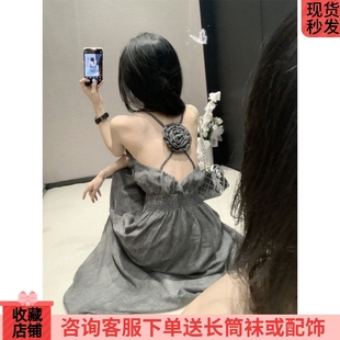 纯欲风收腰礼服长裙子女潮 新款 高级感浪漫气质吊带连衣裙夏季 法式