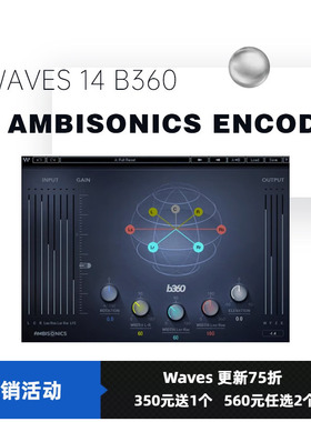 WAVES16 B360 Ambisonics Encoder 插件全景声混音360度环绕声