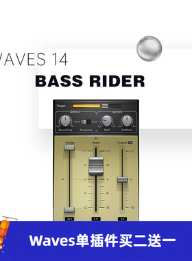 WAVES16 插件 Bass Rider 低音电平控制处理插件VST效果器