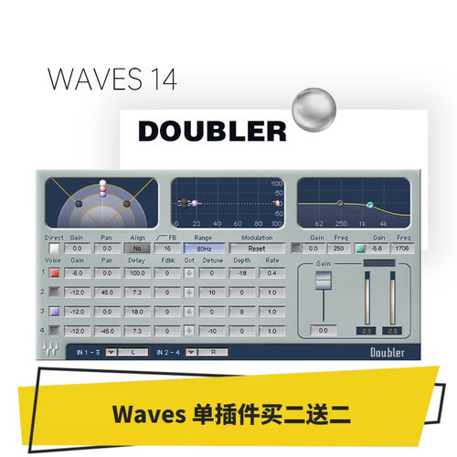 doubler音轨加倍合唱插件效果器