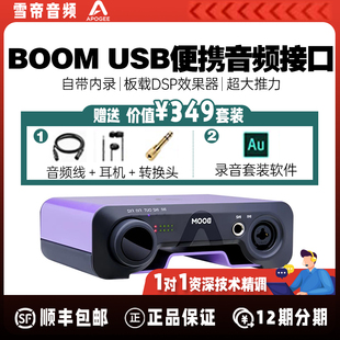 Apogee 声卡 内置DSP双通道2x2专业录混音直播 轻松推动圈麦 Boom