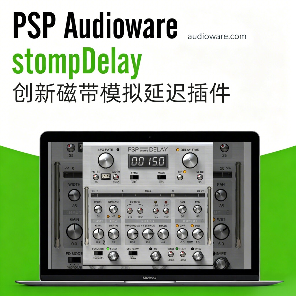 PSP AUDIOWARE StompDelay 创新延迟插件 磁带模拟延迟 叮咚音频