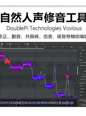 正版 Vovious  AI智能人声编辑音高音准修正插件两个授权