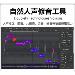 正版 Vovious  AI智能人声编辑音高音准修正插件两个授权