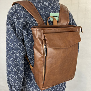 三盒子潮男日韩双肩包 学院风男女通勤学生背包书包 户外旅行大包