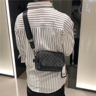 threebox潮牌时尚格子男女单肩包休闲韩版嘻哈男士斜挎包户外背包