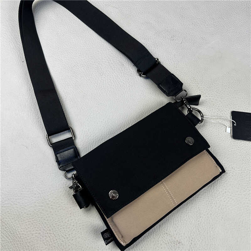 拼接纯棉休闲三盒子单肩斜挎日系