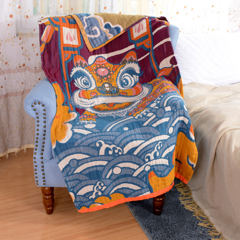 【全棉160cm加大浴巾】纯棉4层纱布加厚儿童情侣成人吸水沙滩浴巾