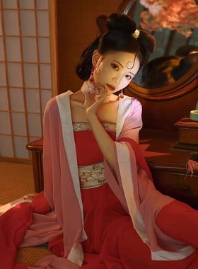 出租 妲己cos服小橙子同款女成人古装长款古风表演服装租赁舞蹈服