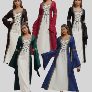 出租中世纪少女服装儿童节舞台剧表演出宫廷长连衣裙租赁哥特复古