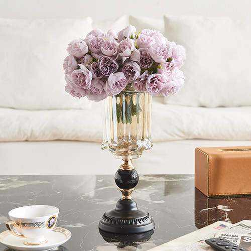轻奢高级感水晶玻璃花瓶摆件