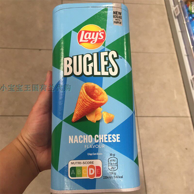4盒荷兰直邮包邮包税Lay's Bugles nacho cheese乐事芝士玉米薯片