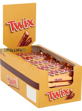 1盒荷兰直邮包邮包税Twix 香脆饼干美味焦糖奶油牛奶巧克力的组合