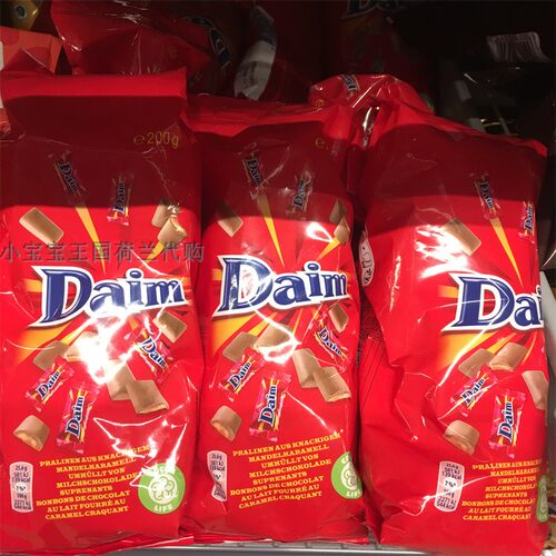 6袋荷兰直邮包邮包税 Daim Melkchocolade 杏仁焦糖馅牛奶巧克力
