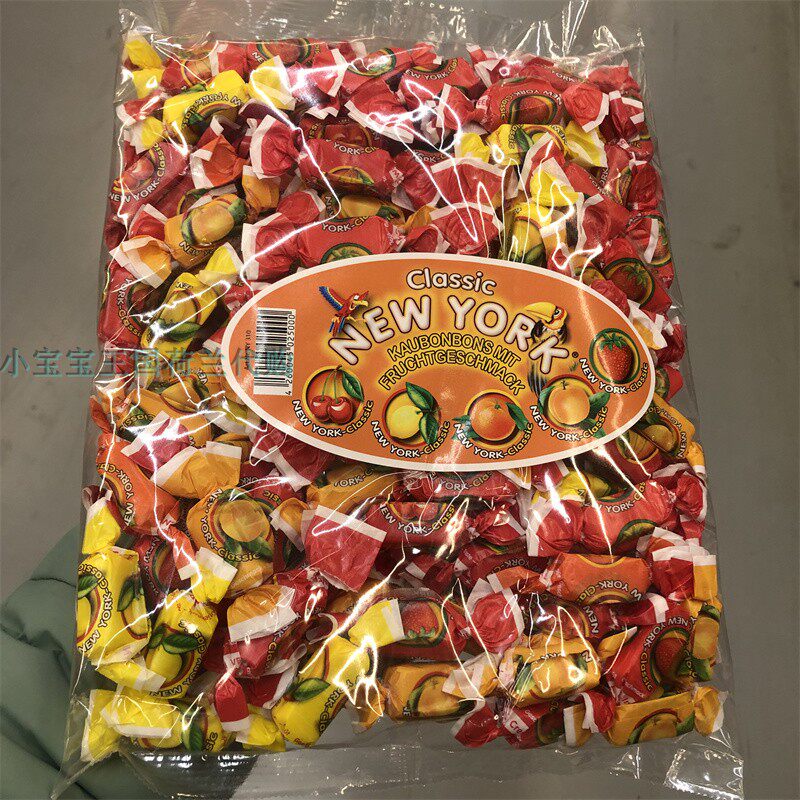 1袋荷兰直邮包邮包税NEW YORK Classic Fruit Toffees水果太妃糖