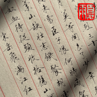 夏雨硬笔书法手稿直播间手稿真迹手稿复印手稿