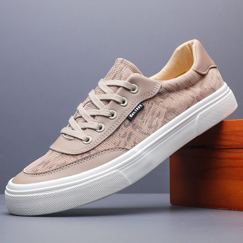 2026新款男鞋帆布鞋男款春夏透气薄款休闲鞋子男士板鞋夏季网面鞋