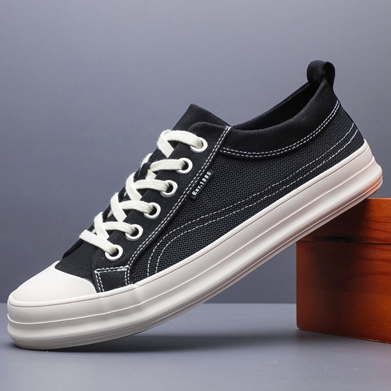 2026新款男鞋帆布鞋男士休闲鞋子男款板鞋夏季透气布鞋潮流网面鞋