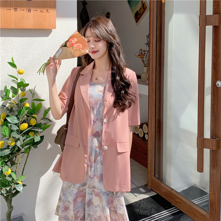 Real price ᦇ sexy small sling with Ruffle Skirt + loose and fashionable suit coat