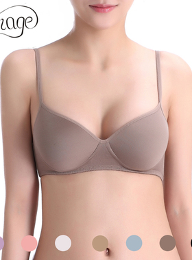 fimage有致日系夏季真丝无钢圈文胸无痕薄款舒适女桑蚕丝光面内衣