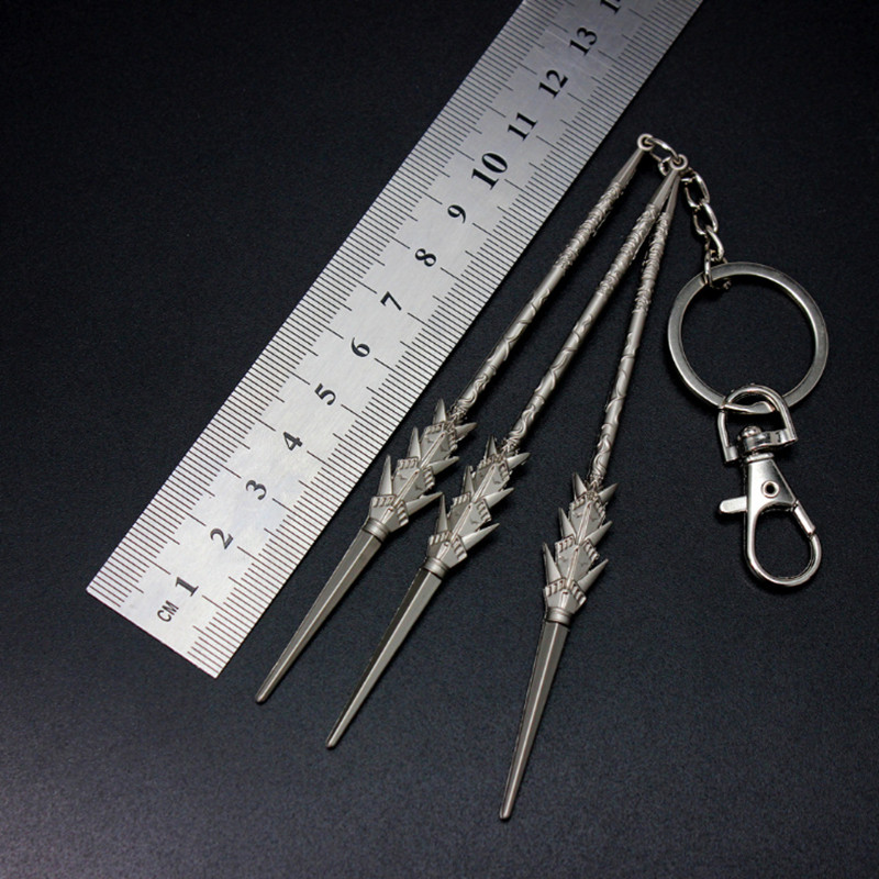 12cm斗罗大陆唐三追魂夺命阎王帖三件套合金钥匙扣模型金属挂件