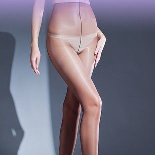 觅涞「巨峰果冻」极光无腰一线裆丝袜女薄款5d性感丝滑油亮连裤袜