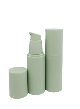 15ml30ml50mlPP磨砂绿色真空瓶喷雾乳液精华液分装PP按压化妆品瓶