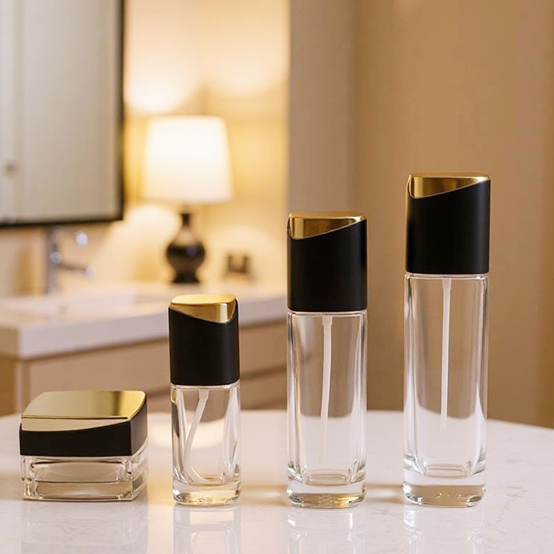 新款高端套装瓶120ml乳液精华纯露瓶50g贵妇膏霜化妆品分装玻璃瓶