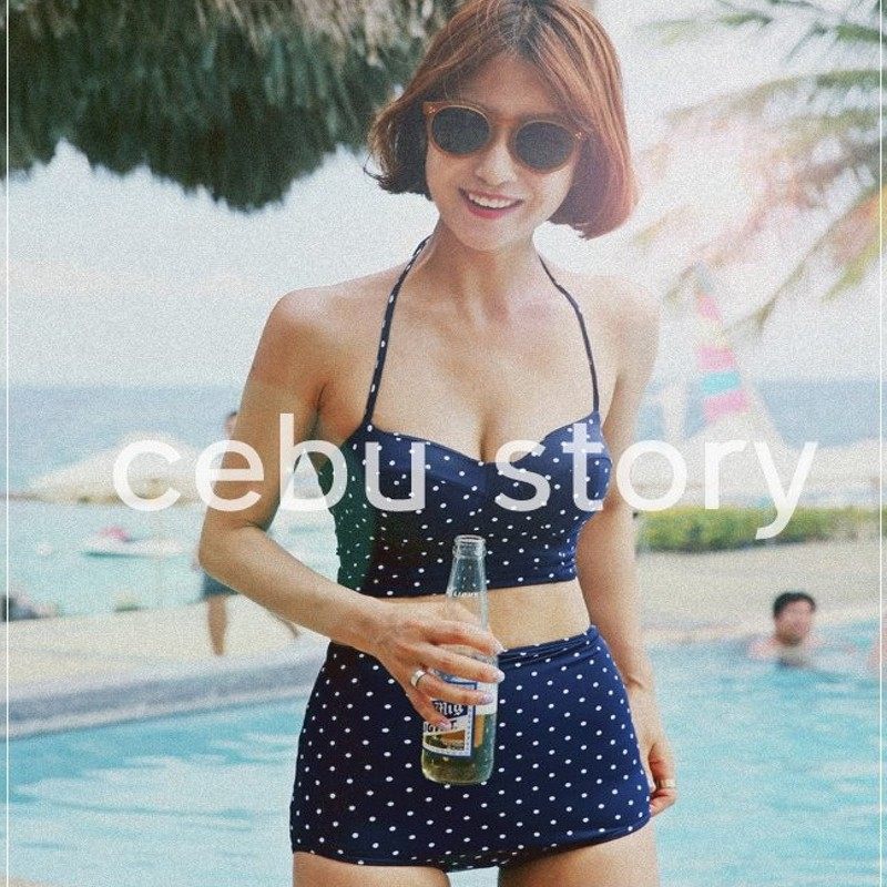 韓版女士新款遊泳衣 分體高腰波點比基尼聚攏鋼托大小胸溫泉遮肚在類目 運動/瑜伽/健身/球迷用品, 游泳, 比基尼中 - 來自Buy2taobao.com提供專業的淘寶代購服務