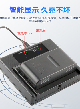 适用JVC BN-V12U V14U V25U V20U V400U V65摄像机电池USB充电器